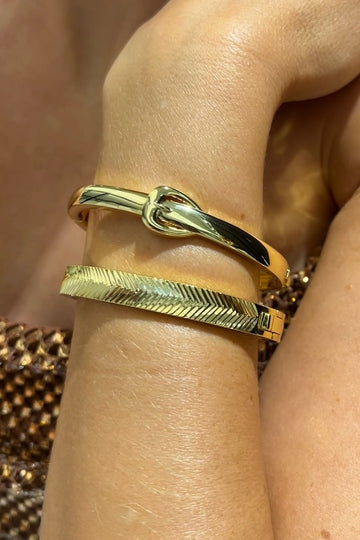 SUNRAY BANGLE- 14K GOLD PLATE